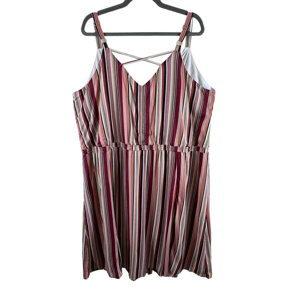 Maurices NWT Striped Spaghetti Strap Dress 3X - Picture 2 of 10